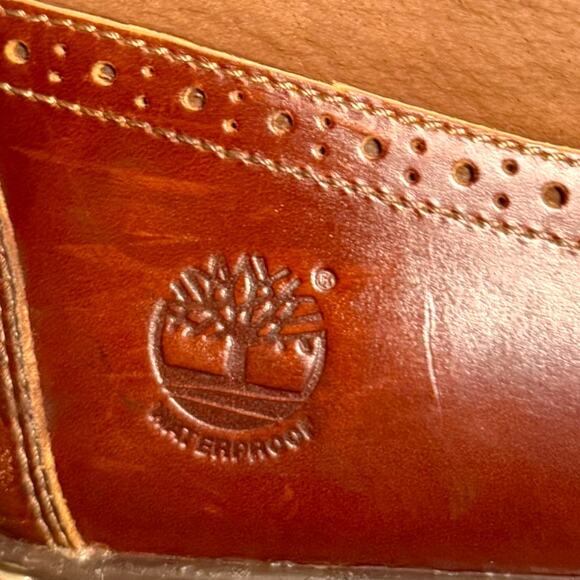 Men's Size 11 TIMBERLAND Britton Hill Waterproof Chestnut Leather Chukka Boots - Picture 8 of 12